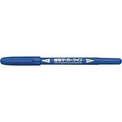 プラチナ油性マーカーツイン　細軸　青