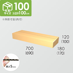 【宅配100サイズ】ダンボール箱(690×170×100) 5mm A/F K5×K5