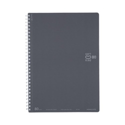 ソフトリングノートドット入罫線Ｂ５ダークグレーｘ５