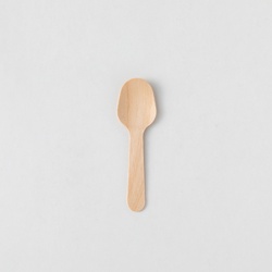 使い捨てスプーン 木製スプーン85 バラ アサヒグリーン