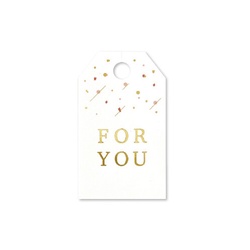 箔押しペーパータグ　タグ型　　ホワイト