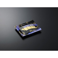 中央化学 寿司容器 HS 波ね皿 18-15 光琳BK-BK 本体