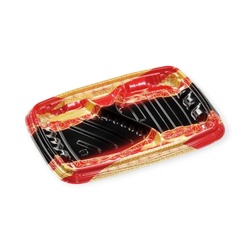 弁当容器 MSDレイア24-17-1 麻おり赤 エフピコ