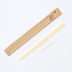 マスキ 紙完封箸 未晒無地 楊枝入 白楊元禄8寸