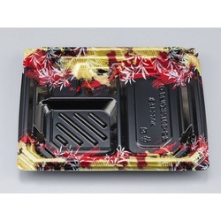 シーピー化成 弁当容器 BFNアルバ8S-5平 みお赤 本体 発泡