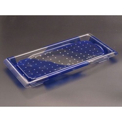 【廃番商品】リスパック 寿司容器 A-PET 板前12-2B はやて青 本体