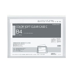 カラーソフトクリヤーケースＣ　Ｓ型マチ付Ｂ４−Ｓ白