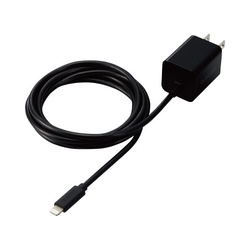 ＡＣ充電器　ケーブル一体　ブラック