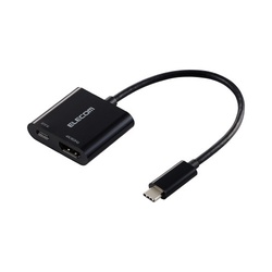 ＴｙｐｅＣ映像変換アダプタ　Ｃ−ＨＤＭＩ　給電　黒
