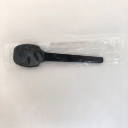 使い捨てスプーン 袋入中スプーンB＃100黒(500入 アサヒ徳島