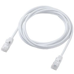 ＬＡＮケーブル　ＣＡＴ６Ａ準拠　２ｍ　メッシュ　白