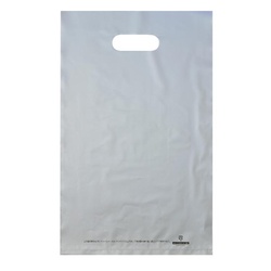 ポリ手提げ 50-1878 カラーポリ シルバー 250×400 A4用 50P ササガワ