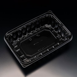 リスパック 惣菜容器 バイオ アソートケース 22-16B(48) 黒 本体