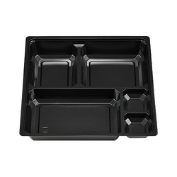 エフピコチューパ 仕出し弁当容器 紙ボックス MSD中仕切 70-70 A-1 黒 50枚/袋