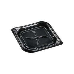 【廃番商品】軽食容器 MFP葉皿焼19-19 黒BK エフピコ