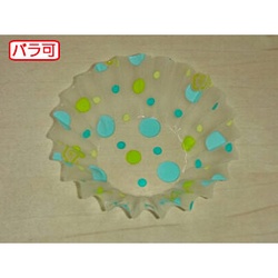 セイコー おかずカップ ラミケースOPP 5F 水玉柄(緑) 500枚