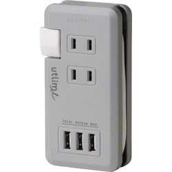 ポータブルコンセント　ＵＳＢポート付　グレー