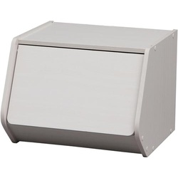 スタックボックス　扉付き　幅４０ｃｍ　ホワイト