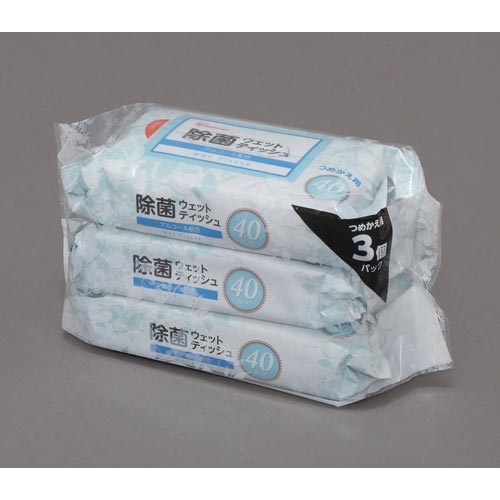 卓上除菌ウェットティッシュ詰替用アルコール３Ｐ