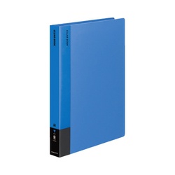 クリヤーブック固定式　Ａ４縦　６０Ｐ　青Ｘ３