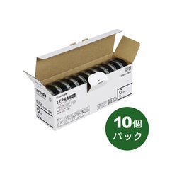 テプラ　ＰＲＯテープ　エコ白色６ｍｍ黒文字　２０個