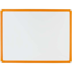 樹脂枠ホワイトボード　オレンジ枠４５０×６００ｍｍ