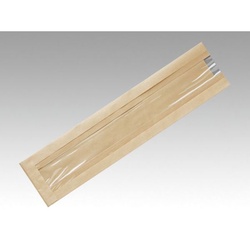 大阪ポリエチレン販売 バケット袋 無地フェネット(茶) 窓付 No.106(小) 大阪ポリヱチレン