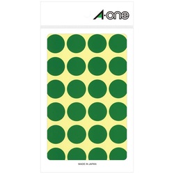 カラーラベル　丸型　２０ｍｍ径　緑