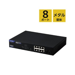 ＬＡＮハブ　ＷＥＢスマート　ＰｏＥ　８Ｐ