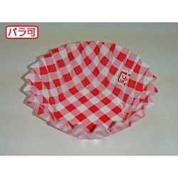 おかずカップ ラミケースOPP 6F チェック柄ピンク 500枚