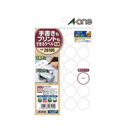 手書きもプリントもできるラベル　丸型直径２０ｍｍ