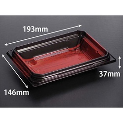 リスパック どんぶり容器 バイオデリカ 枠重 40-1B 本体 K-格式赤