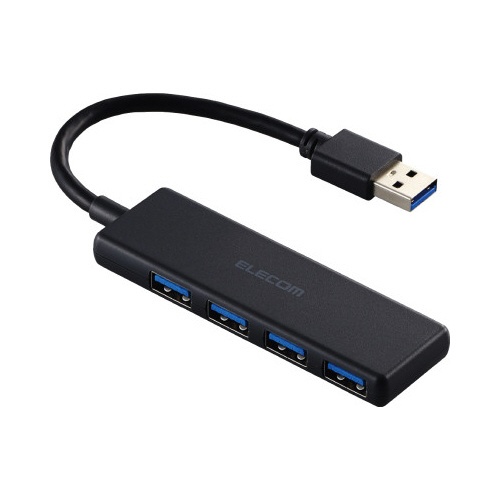 ＵＳＢハブ（ＵＳＢ−Ａ×４）バスパワー　ブラック