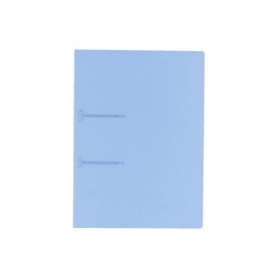 ファスナーファイルクリヤーカラーＡ４縦２穴　青