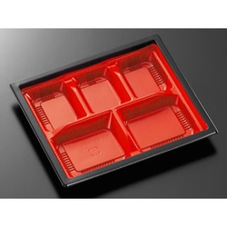 中央化学 弁当容器 CT WF-22I-27 赤黒-BK 本体L