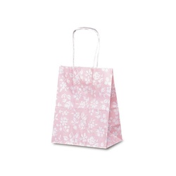 紙手提袋 1223 自動紐手提袋 T-2 カレン(ピンク) ベルベ