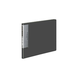 クリヤーブックウェーブカットＡ４横２０Ｐ濃灰