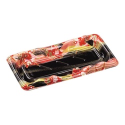 エフピコ 寿司容器 大波皿1-4(V1) 本体 風花赤