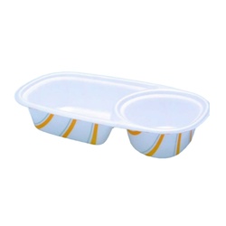 カレー容器 カレー容器 中(本体)ストライプ 青葉紙業