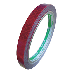 【廃番商品】日東エルマテ 高輝度プリズム反射テープ 10mm×5ｍ レッド HTP10R