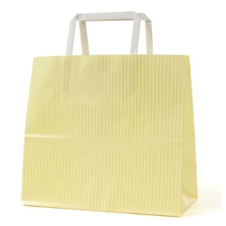 紙手提袋 平紐手提袋 H平24 クリスタル イエロー パックタケヤマ
