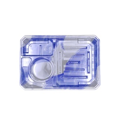 リスパック 冷麺容器 A-PET 割り子-55 本体 はやて青S