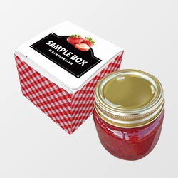 ジャム瓶箱(67×67×77mm・底地獄箱・コートボール 310g・OPマットニス・22営業日)