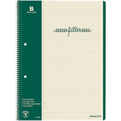 フィラーノート　Ａ４　Ｂ罫マージン罫入４０枚　５冊