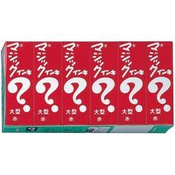 油性マーカー　マジックインキ　大型　赤６本パック