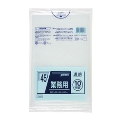 LDゴミ袋 TM43 強力ゴミ袋 45L 透明 10枚 ジャパックス