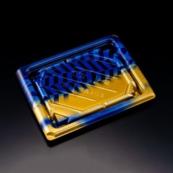 リスパック 寿司容器 バイオ板長 2-3B きえん青 本体