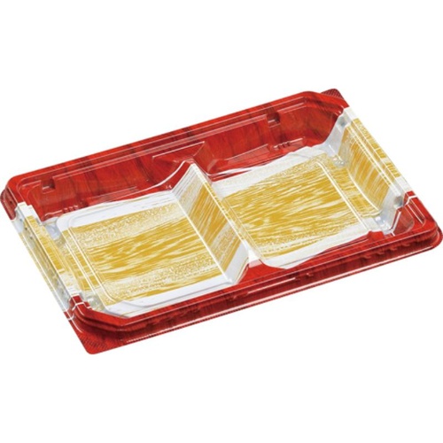 弁当容器 MSD穂高膳22-15-1 かぜ波赤金 エフピコ