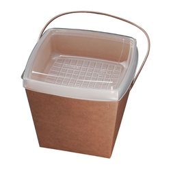 協和パック 弁当容器 デリメイト TK125 嵌合容器付 ブラウン セット