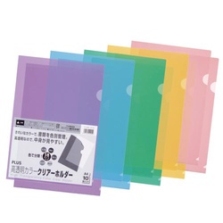 高透明クリアーホルダーＡ４　ミックス　１０枚×１０